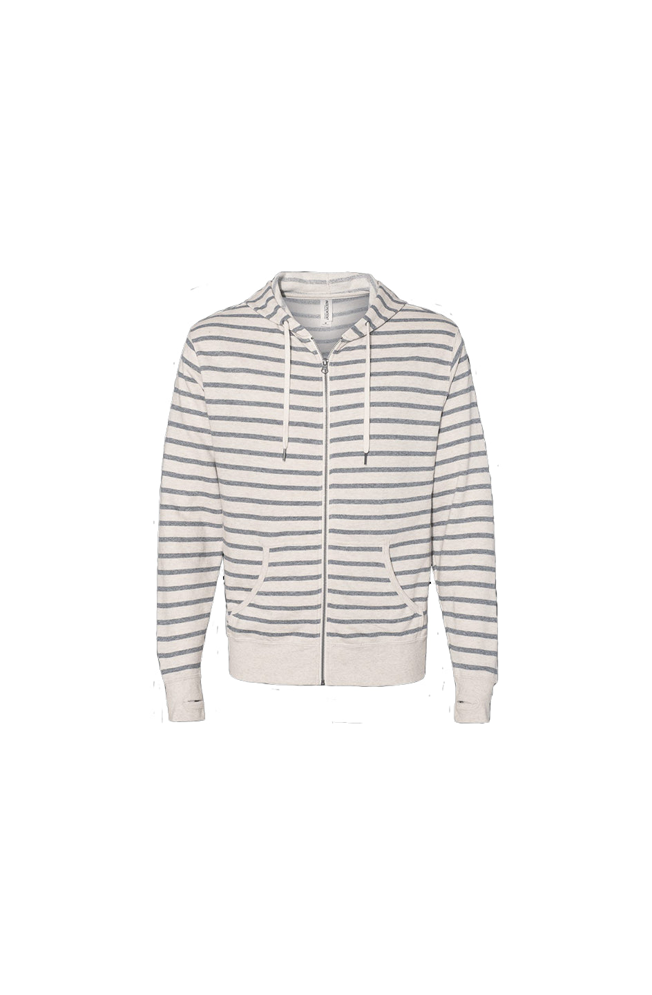 Bleu'- Stripe Zip Hoodie